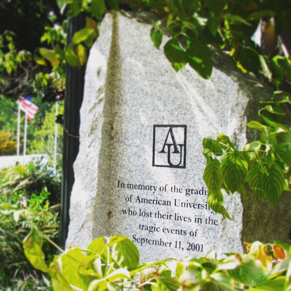 AmericanU's tweet photo. In memory of the graduates of American University who lost their lives in the tragic events of September 11, 2001. https://t.co/tq7O5dLCJ9