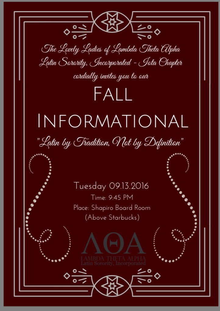 LTA_Iota's tweet photo. Interested in learning about the FIRST and LARGEST Latin Sorority in the Nation? 👀 we hope to see you there https://t.co/Z7obS8uGxU