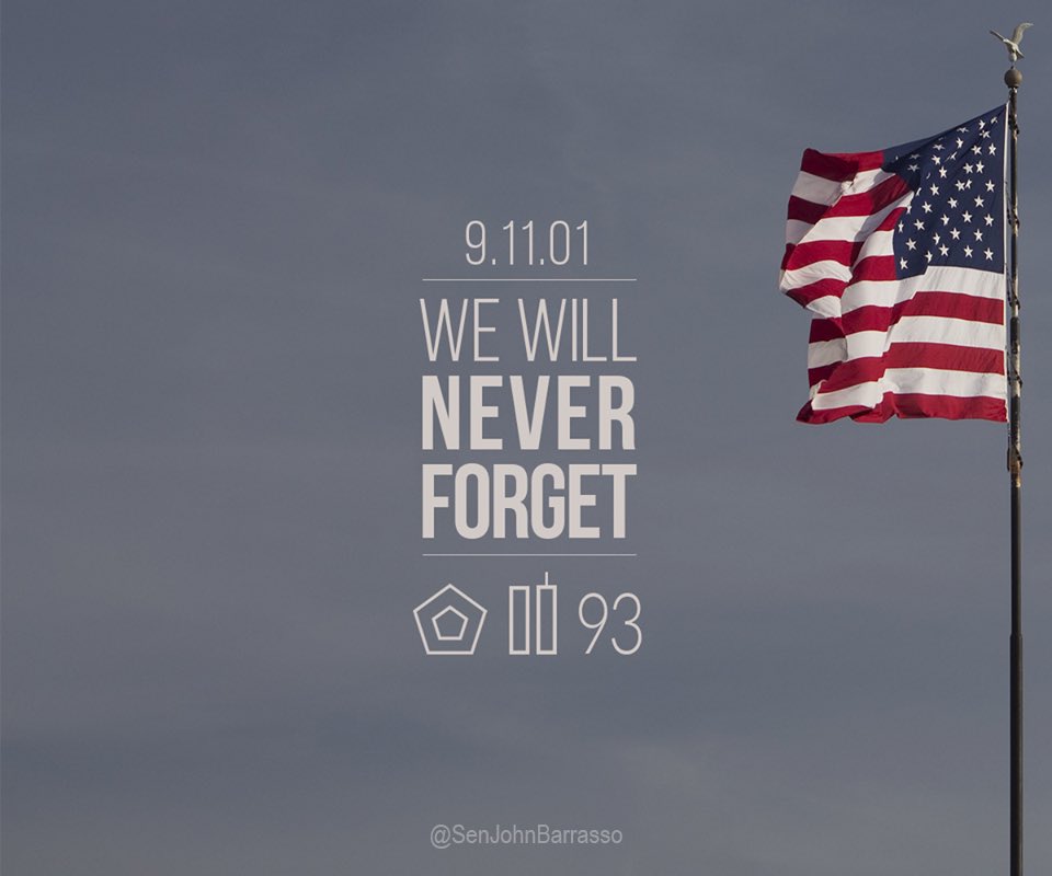 Today we honor and remember all who lost their lives on September 11, 2001. #NeverForget