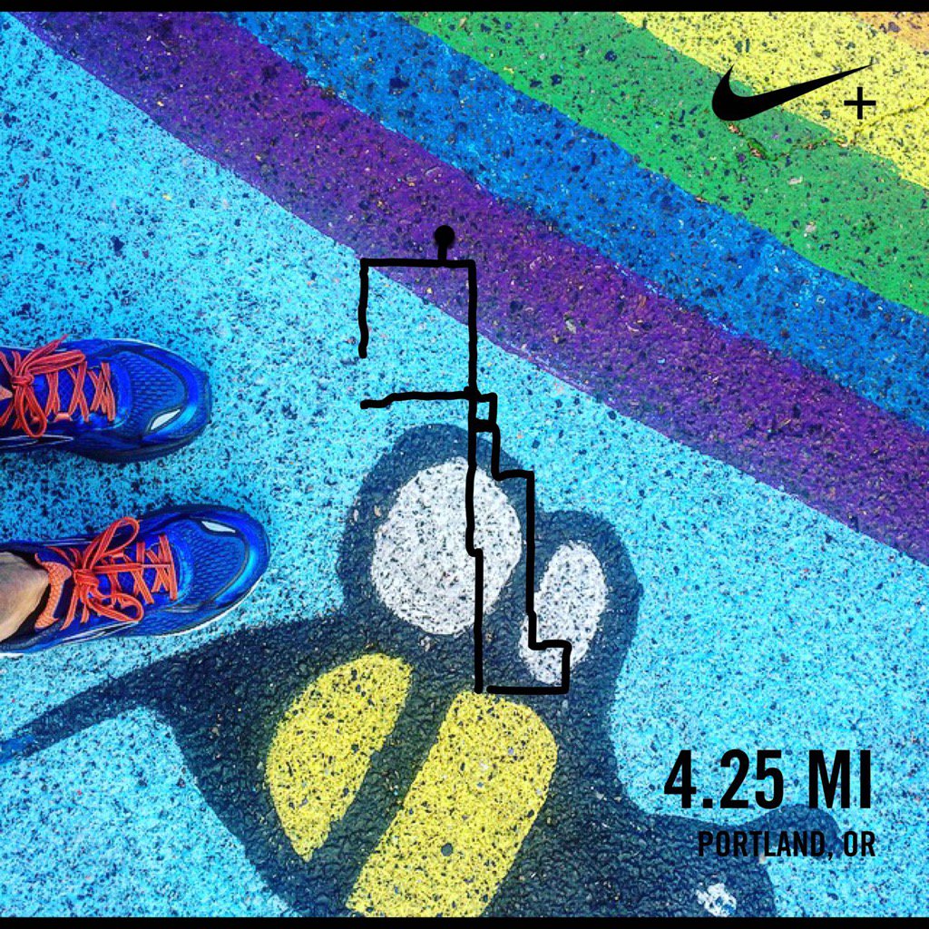 crayonsdontrun's tweet photo. Morning #run w/a bad hammy slowing me down. Found a reminder it'll get better. #goslow #portland #streetart #prctid https://t.co/YlFkiuGGDY