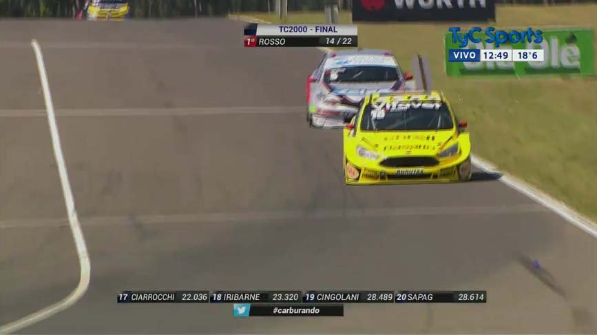 TC2000online's tweet photo. #Final 15/22 

#Collino le acorta distancia a #Mallo, #Rosso lidera con comodidad 

#TC2000 #Concordia https://t.co/QtiXqsWNBR