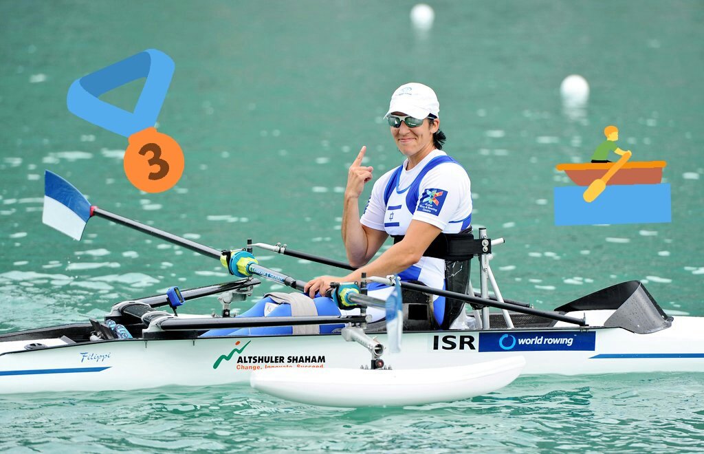 YossiZilberman's tweet photo. Orgullo!😀#MoranSamuel de #Israel campeona mundial de remo ganó la medalla de #Bronce en los #JuegosParalimpicos ✌️ https://t.co/wQExt5xqjv