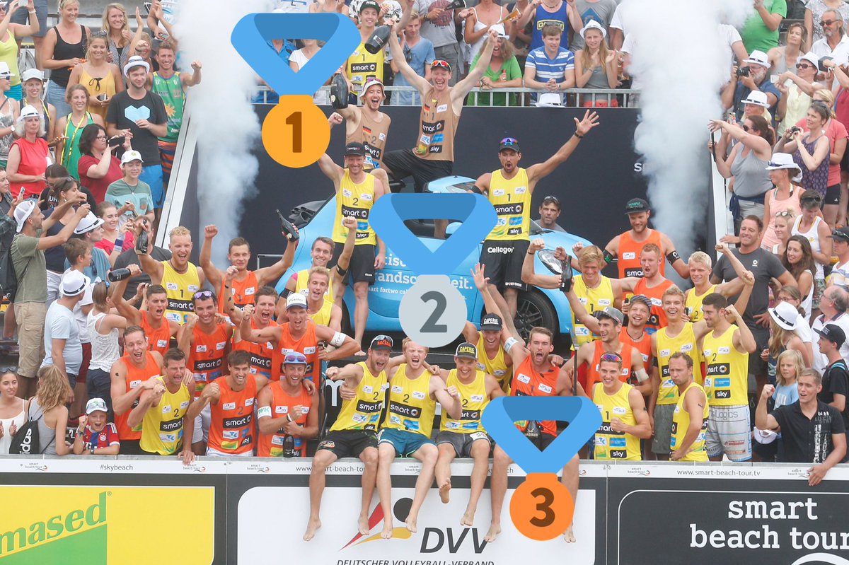 The podium! #BeachDM 
🏆 <a href="/BF_MarkusLars/">Böckermann Flüggen</a> 
2️⃣ Erdmann/Kaczmarek 
3️⃣ Matysik/Walkenhorst