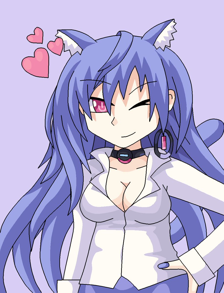 Neko Iris Heart with white shirt