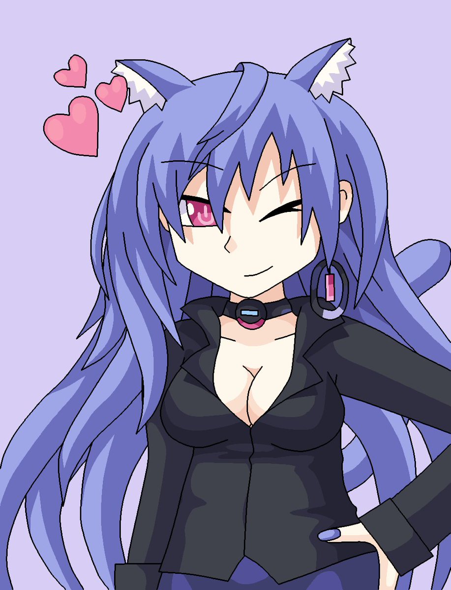 Neko Iris Heart with black shirt