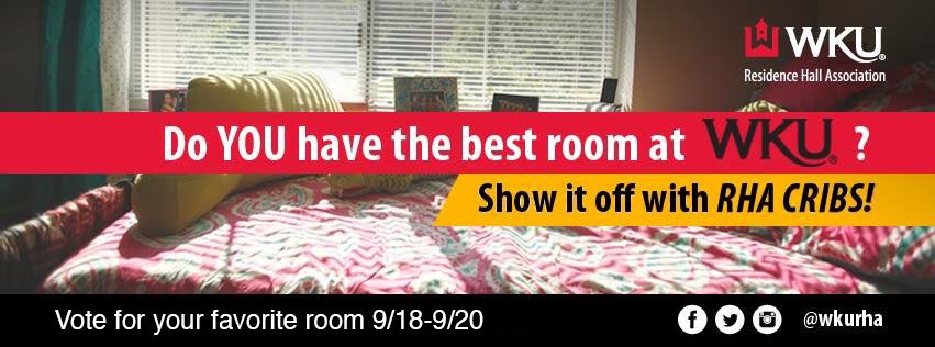 Think you've got the best room on campus? Show off with RHACribs! Send submissions to rha@wku.edu starting the 12th!