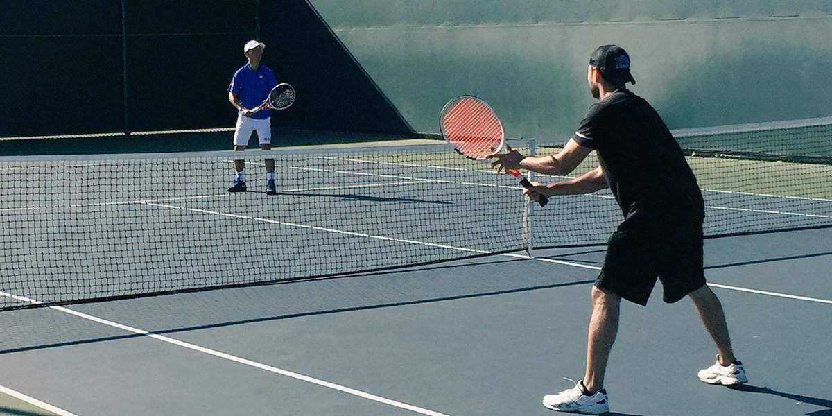 louispolak's tweet photo. Are those a couple of #projectone7 #PureStrike rackets I see? Word is spreading in #Burbank 🐥👂😬 @babolat https://t.co/5viucyH7Tm