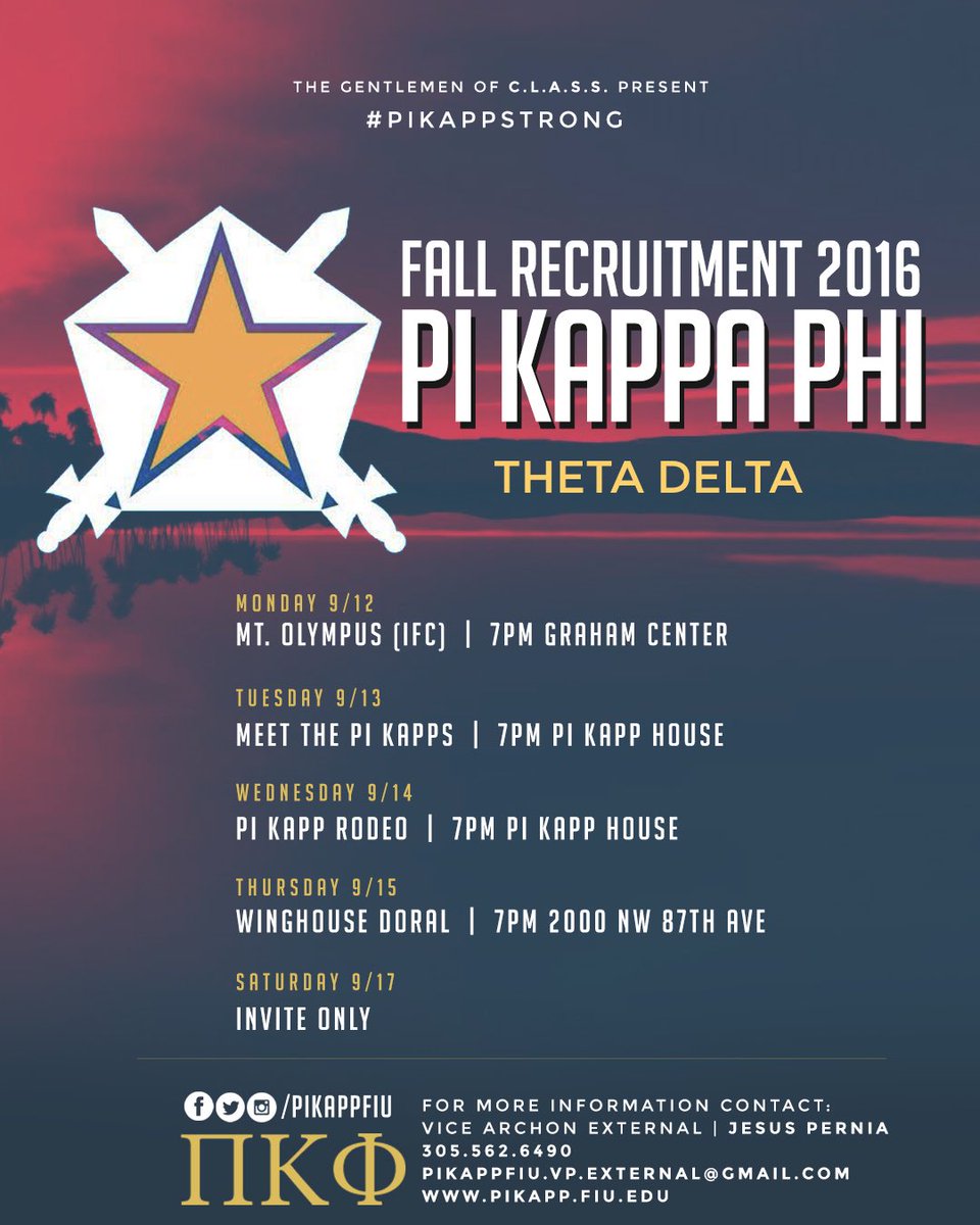 Save the dates, and rush Pi Kapp #PikappStrong