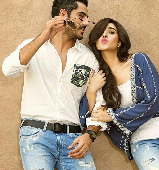 Fun on the sets of the #NicheLifestyle Cover shoot with #PepeJeansPK. #AdeelHussain all smiles with #HareemFarooq.