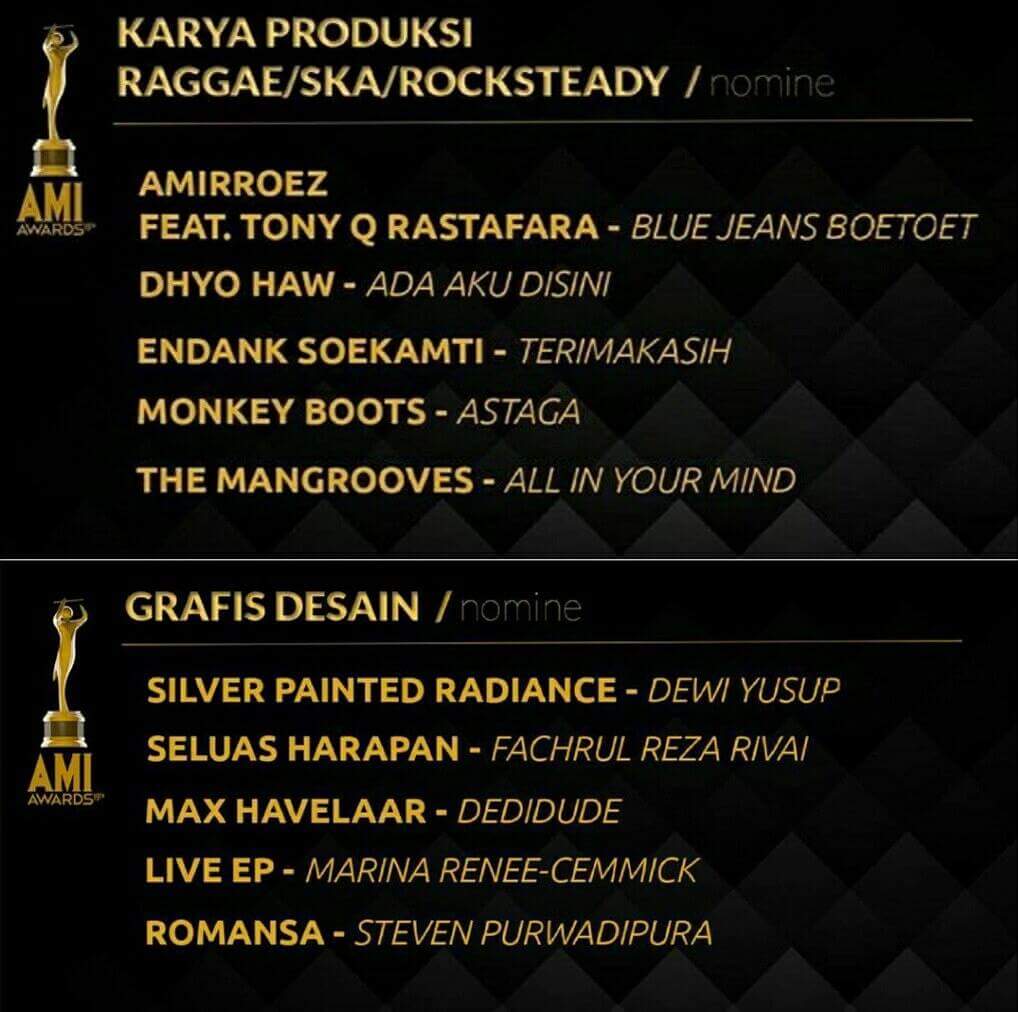 SoundbwoyDodix's tweet photo. Siapa sih yang milih Endank Soekamti di kategori Reggae, tahu gak band nya yg mana??? @AMIawards https://t.co/laYZ4Mvydc