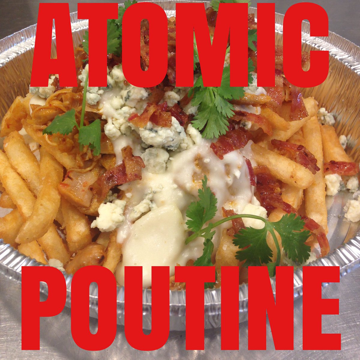 ChickenAtomic's tweet image. Today's special: ATOMIC POUTINE! So delicious! Get it while you can! #food #Clawson #chef #POUTINE #chicken