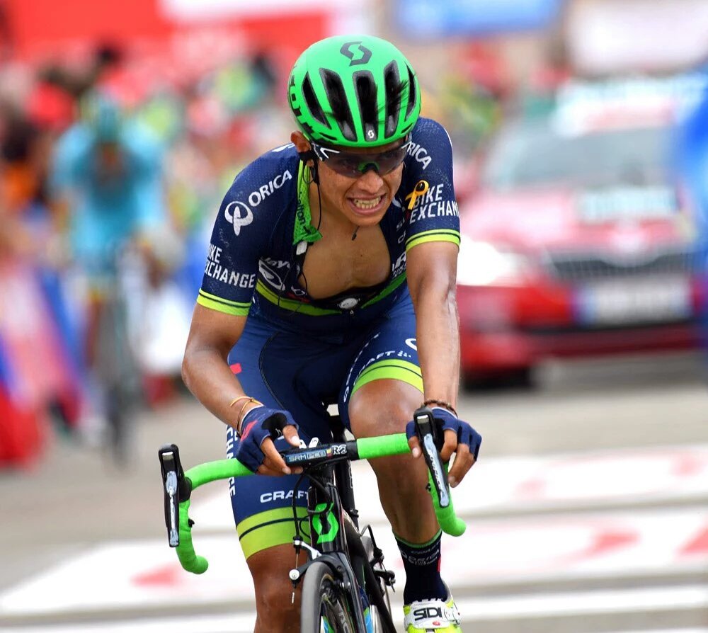 FCFSeleccionCol's tweet photo. ¡Colombia conquista España! 

@NairoQuinCo campeón Vuelta España
@estecharu tercer lugar. 🚴🚴🚴 https://t.co/vU1bUdKFpb