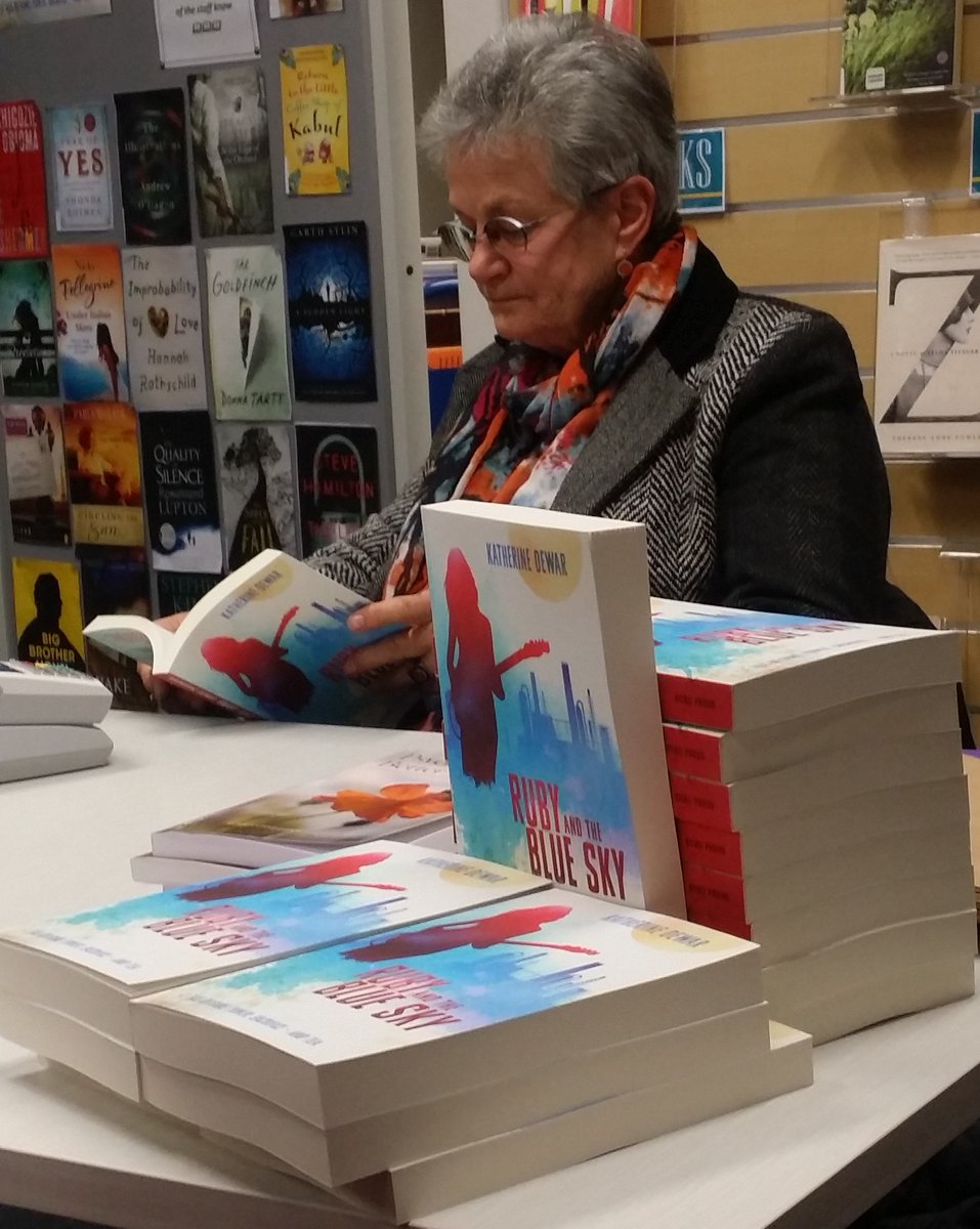 KatherineDewar's tweet photo. Excited @womensbookshop fab #feminist founder Carole reading #rubyandthebluesky & selling! https://t.co/Y6eGSfZsXr https://t.co/Fsp2iCEs9R