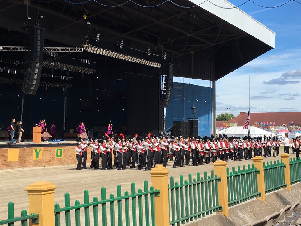 Dover Eagle Marching Band bringing #DoverProud to the York Fair grandstand.