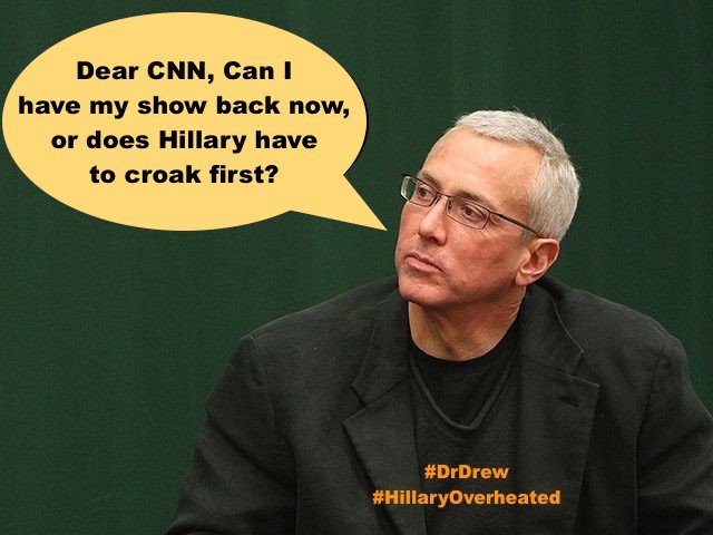 RinoRooter's tweet photo. @trish_regan tell @CNN to give @drdrew his job back or does #HillaryOverheated have to croak first https://t.co/e8D0p4X8FJ