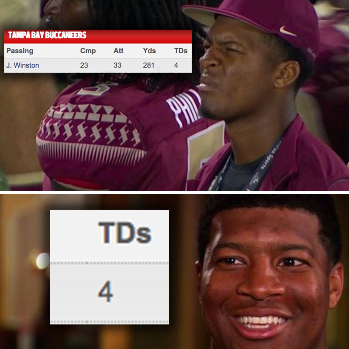 CBSSports's tweet photo. Jameis Mood... https://t.co/WWnXxPInoS