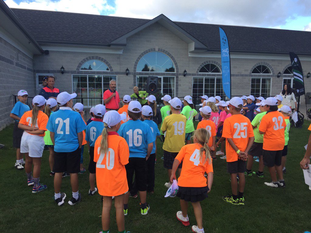 Brad_Dove's tweet photo. Mike Kelly welcoming participants to #GolfJam Thank you to @TheGolfOntario for a first class event for our kids!! https://t.co/rlzQaVsmL1