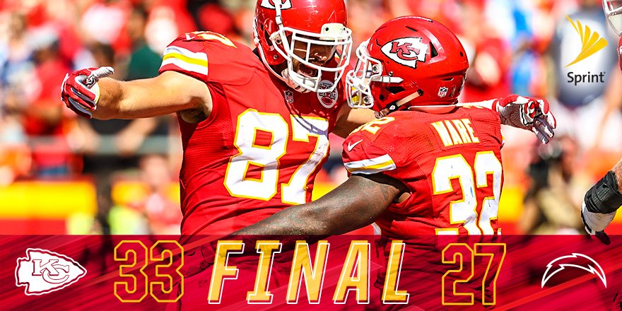 Chiefs's tweet photo. Largest second half comeback in franchise history! 

#RallyCity #ChiefsKingdom https://t.co/5pXL8vXvax