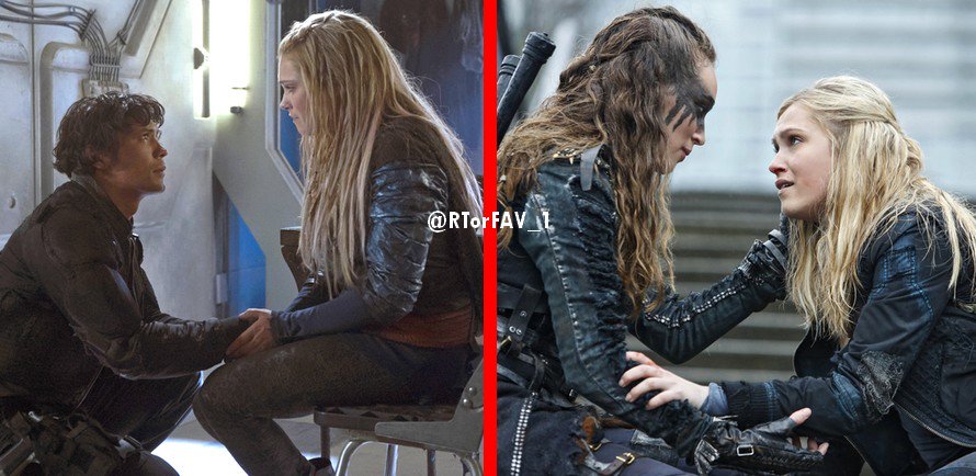 RTorFAV_1's tweet photo. REQUESTED 
RT for Bellarke 
LIKE for Clexa https://t.co/Ip188S9laD