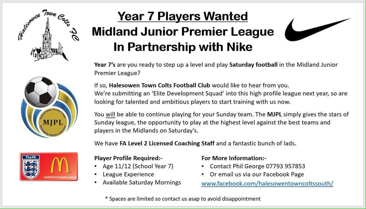 htcfootballclub's tweet photo. Year 7 Players Wanted https://t.co/xph61kVpyn