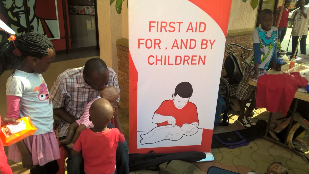 <a href="/RedcrossUganda/">Uganda Redcross</a> took off time to equip children with first aid skills <a href="/UNICEFUganda/">UNICEF Uganda</a> <a href="/UNICEF/">UNICEF</a> @Federation <a href="/ntvuganda/">NTV UGANDA</a>