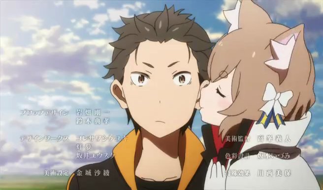 Megatuga On Twitter My Face When I Come Back From The Alternate Reality To Find My Ear Nibbled By A Cat Boy Re Zero Anime Nom Included
