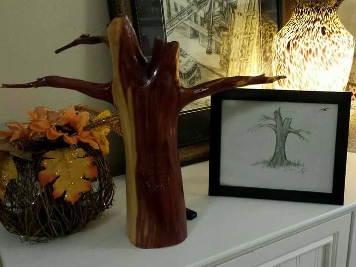 soulshine_TGD's tweet photo. John Milton Zeller, Jr Custom Cremation Urn created from hand dawn picture by John himself #CustomUrn #HandCarved https://t.co/d6Vv8VB0gI
