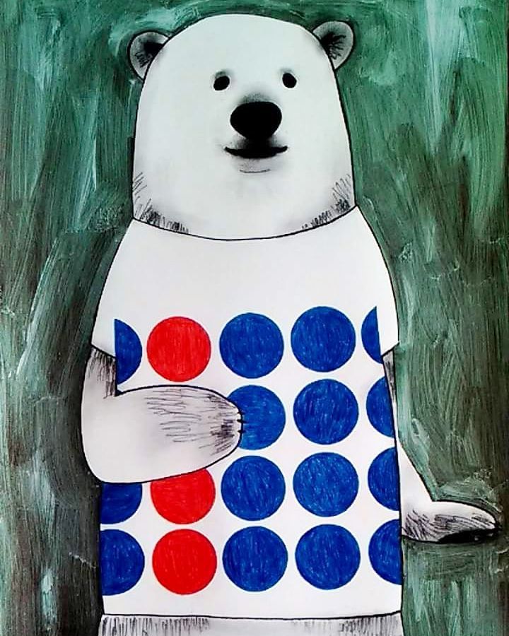 miyagineu's tweet photo. Dots polar bear 2016. #art #polarbear #bear #animal #artlover #artcollecter #comtemporarya… https://t.co/dxttPkQfL2 https://t.co/3y7dC51sSS