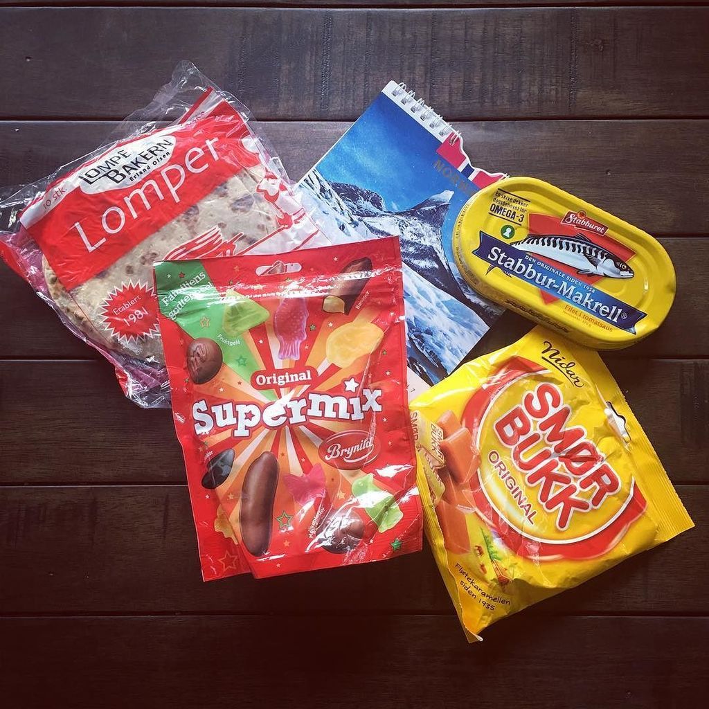 Topher2882's tweet photo. Mom came home from Norway with some treats! Some of my favorites #smørbukk #lompe #stabbur… https://t.co/dyS3EZOQF5 https://t.co/vdy96VvcLd