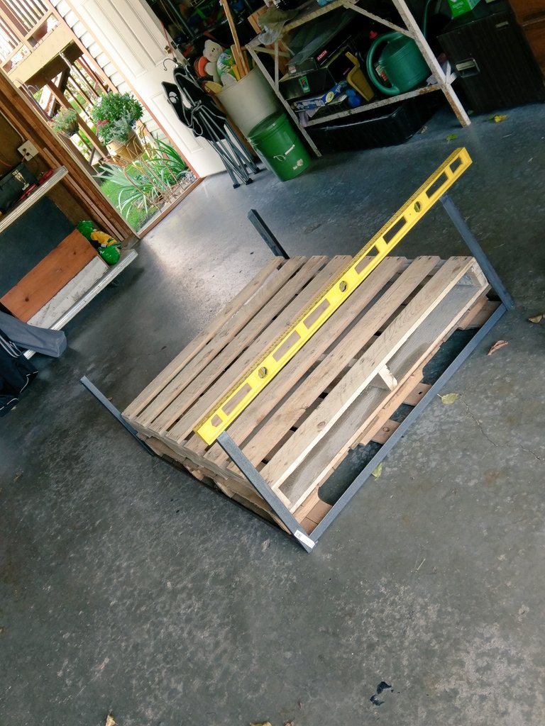 knelson92's tweet photo. Still haven't finished #welding the coffee table, legs coming next weekend. #someday #keepitlevel #palletfurniture https://t.co/jKa7algXBG