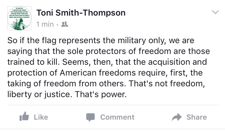 mstonij's tweet photo. #peopleoverpower #americanvalues #nationalanthem #whoseflagisit https://t.co/G0xjGZ2E8s