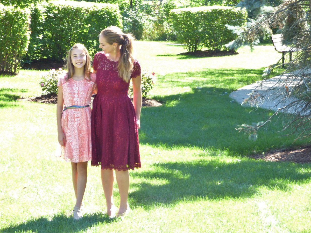 Loving my Mother-Daughter pics for H's 10th Bday! & my NEW Lace dr...
