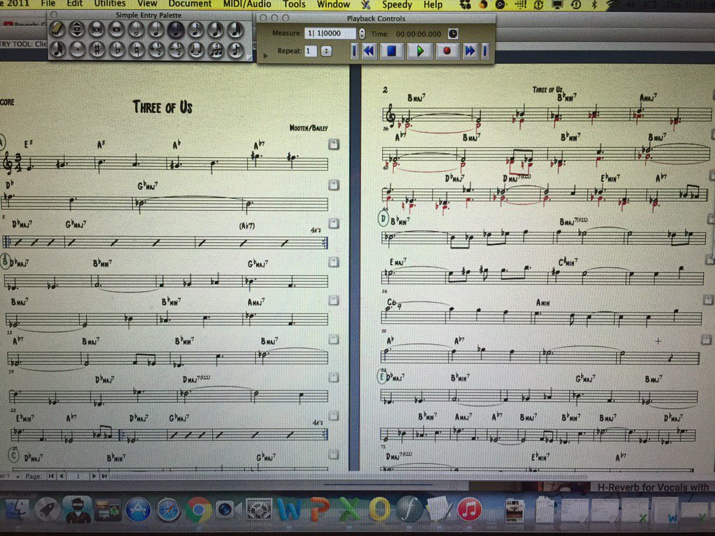 mattwhitejazz's tweet photo. My new every other year tradition of transcribing #bassextremes songs. Thursday night! @CCUJazz @CCUCulturalArts https://t.co/8xUltFB6Cm