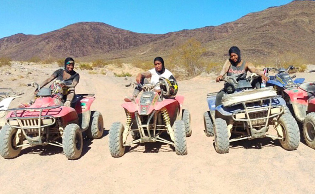 BriInformed's tweet photo. Out here looking like we robbed some cactuses 😂🏜 #Vegas #bikelife #mylifetoolit https://t.co/iBJ80M0Ai4