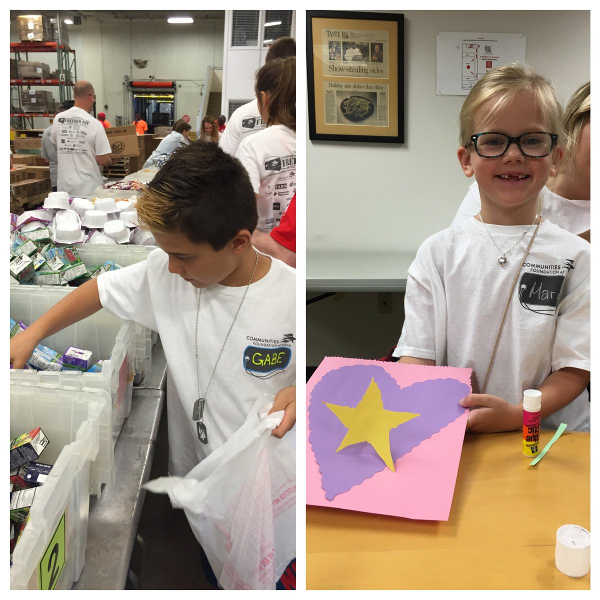 HumCapLP's tweet photo. HumCap employee kiddos joined us today as well! #freedomday2016 #efnt #northtexasfoodbank https://t.co/hDxyR80IzD