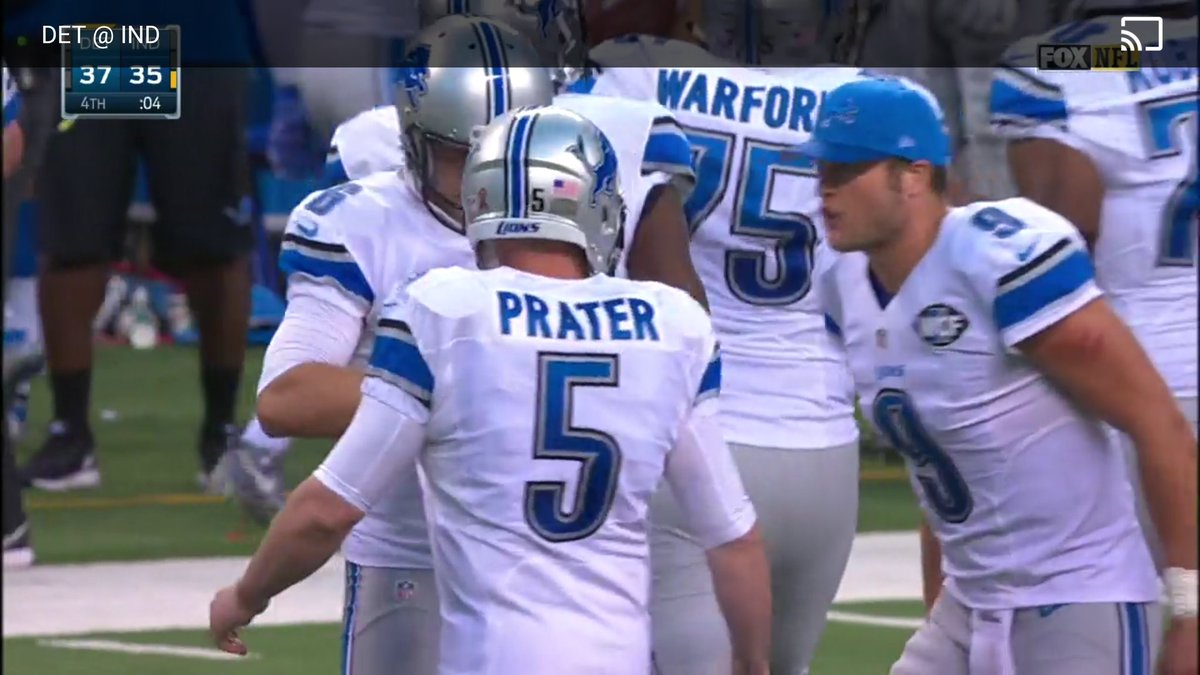 DannyAller's tweet photo. The NFL is so back.
#PraterTime #GameWinner #LionsColts https://t.co/OAD8brv59J