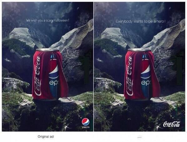 AYYES_CEO's tweet photo. Read the small print - its what is #Marketing &amp; #Brand Wars!!  Who do you think won this round? #Pepsi or #Coke? https://t.co/DyXDOHnjGT