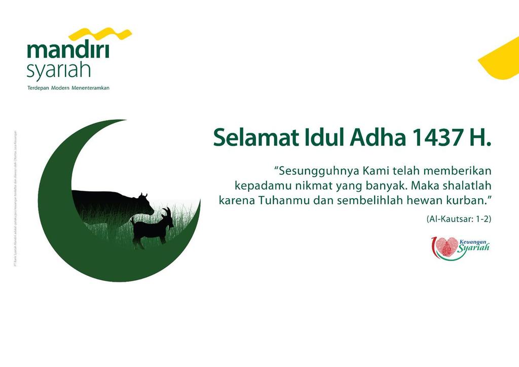 iB_IslamicBank's tweet photo. Selamat Hari Raya #IdulAdha 1437 H.
Semoga bisa meningkatkan ketakwaan kita kepada Allah SWT. https://t.co/lLzQQM66ch