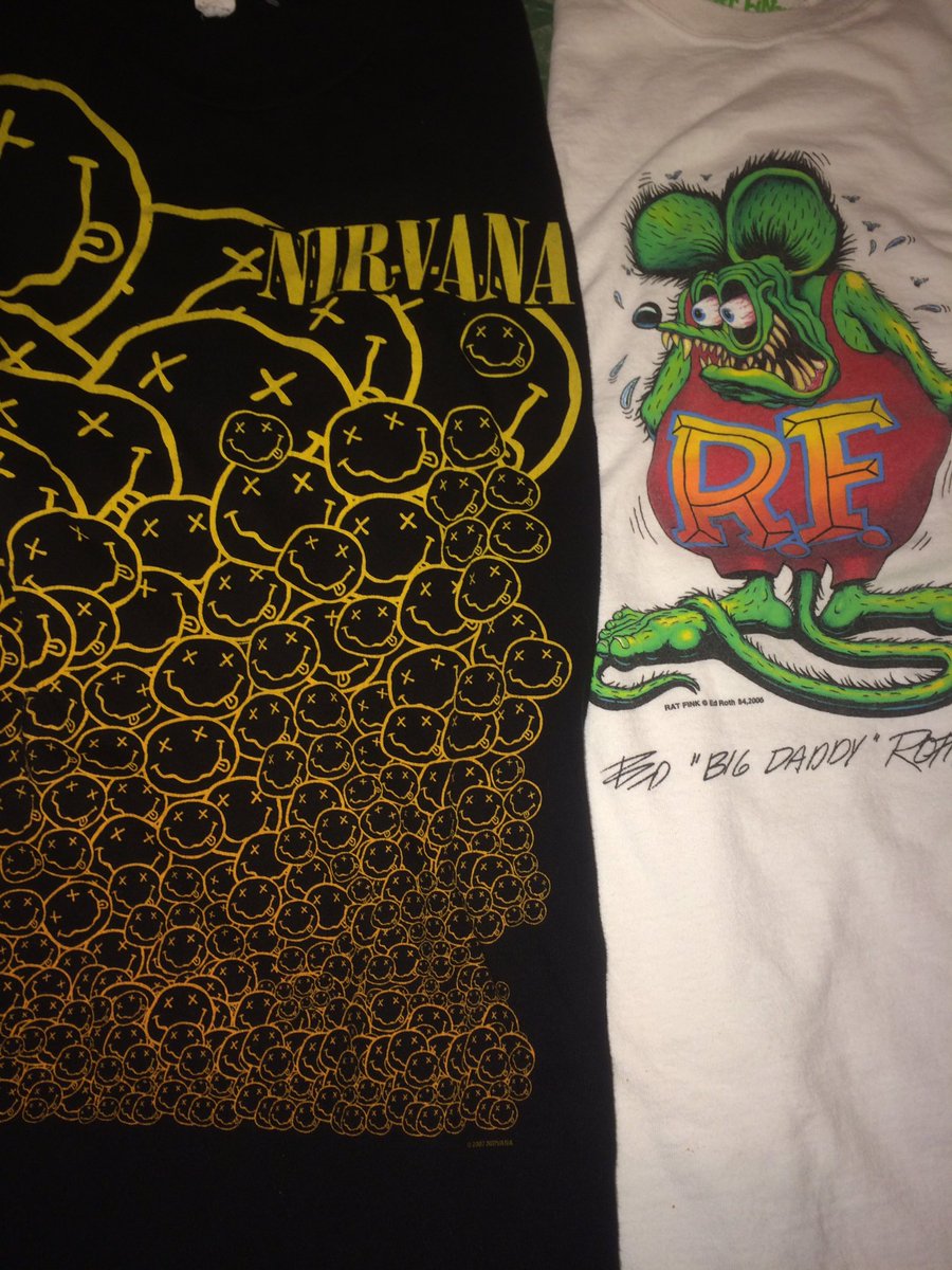 donebydiaz's tweet photo. Awesome shirt finds too! #nirvana #ratfink https://t.co/Iam1b5oShv