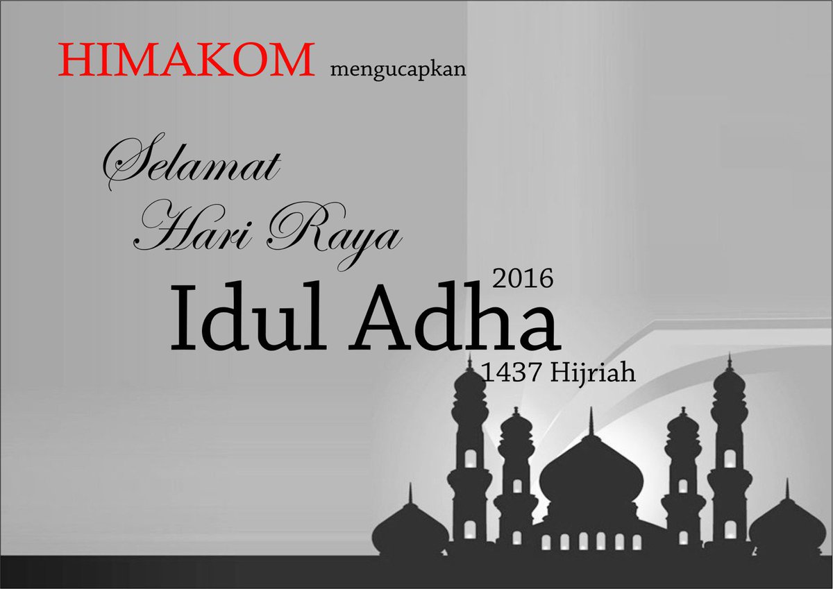 Kami segenap Pengurus Himpunan Mahasiswa Ilmu Komunikasi UPNVYK mengucapkan Selamat Hari Raya Aidil Adha 1437H.