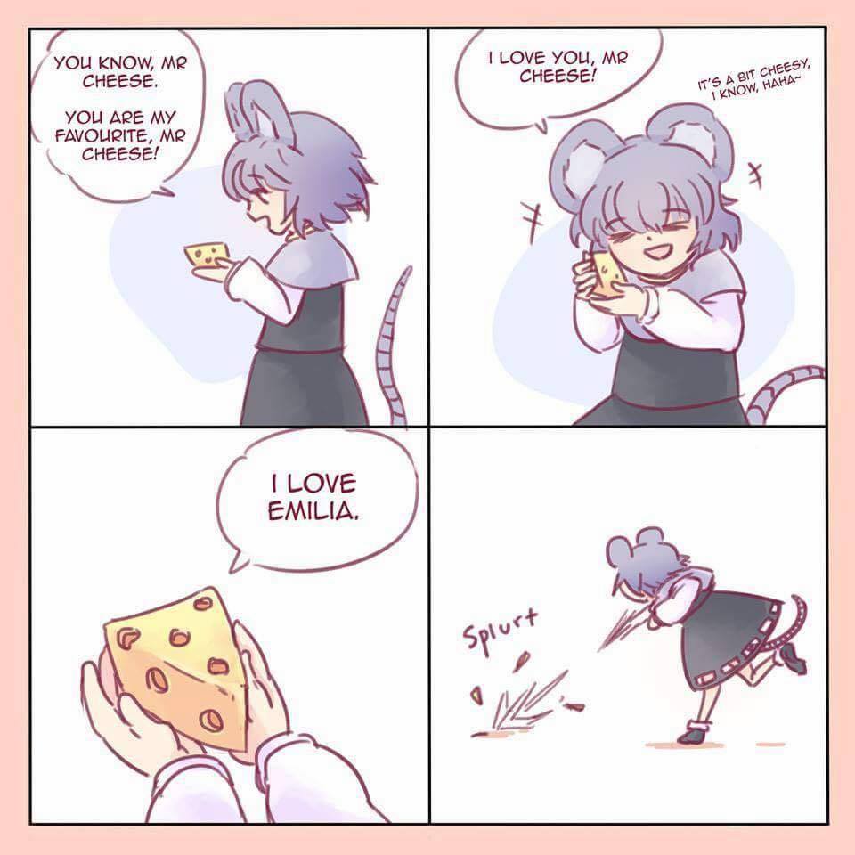 Idk Tbh Rezero Emilia Rem Anime Cartoon Cheese Meme Dankmeme Love Hands Follow Me