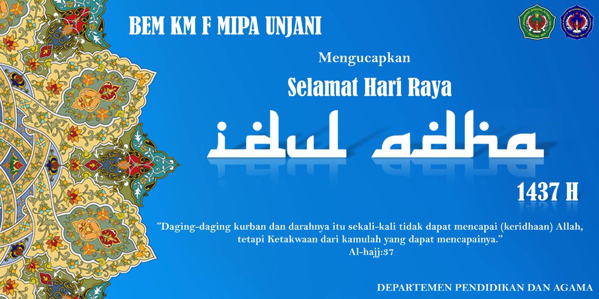 Selamat hari raya idul adha 1437 H. Ikhlas berbagi, ikhlas berbakti,
untuk kebahagiaan yang hakiki.