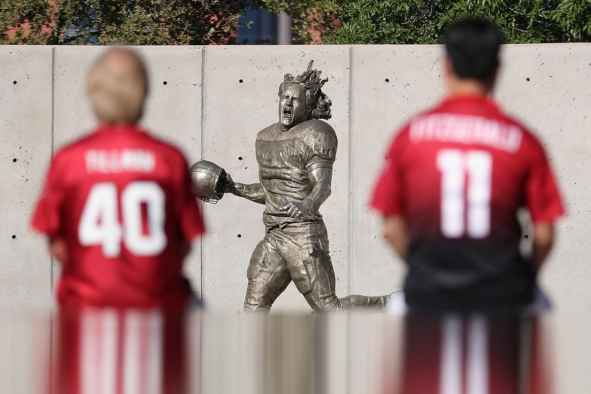 NFL on ESPN on X: Fans visit statue of Pat Tillman, former player