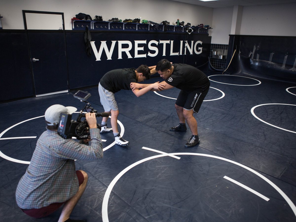 Filming a new series focused on neutral takedowns.  Look for this one coming soon! #wrestling #thewrestlingroom