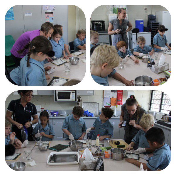 GSLCJS_SA's tweet photo. Year 2 sushi making lessons. Where we are in place and time. #ibpyp #lsalearn https://t.co/qxcUJPvwqz