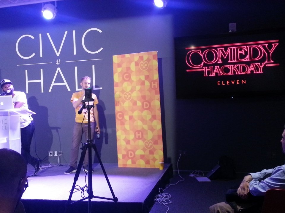 .<a href="/BJanosch/">Brian Janosch</a> and <a href="/baratunde/">Baratunde</a> reveal the official #chd11 T-shirt design! It's based on Final Fantasy 11, so cool!