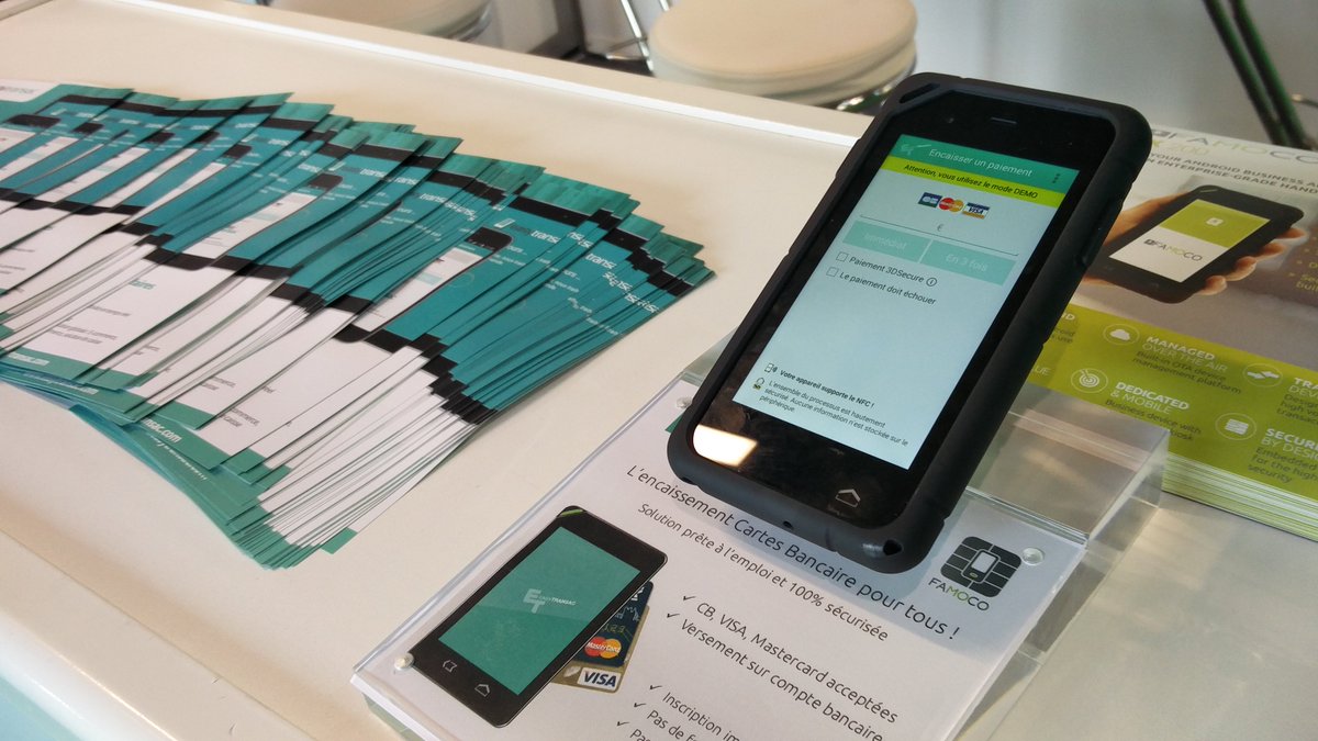 famoco's tweet photo. Process credit card payments with the #FX200! See it in action @EasyTransac booth 3H120 #ParisRetailWeek @Equipmag https://t.co/1npDAa6Y3D