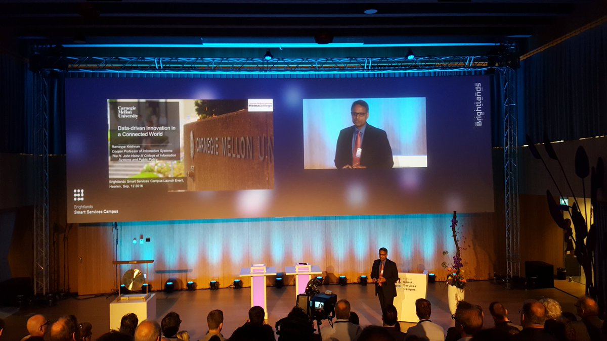 Ramayya Krishnan. data driven innovation in a connected world #ssc #brightlands #heerlen #bnr