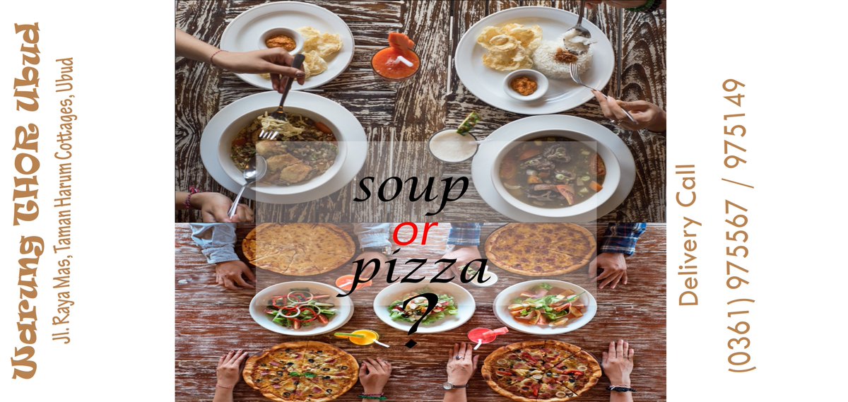 warungthor's tweet photo. Happy Ied Al-Adha for all our muslim friends whole over the world! - Warung THOR, Ubud. Pizza or soup today? #ttot https://t.co/43R14F8hs3