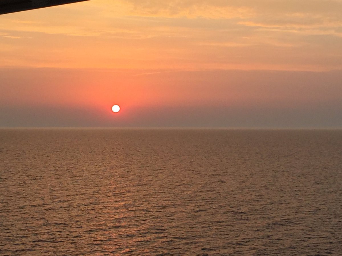 DPJ1963's tweet photo. Sunrise on the Med. #BrillianceOfTheSeas 
#GreenOnGo https://t.co/v60iNfj3x9